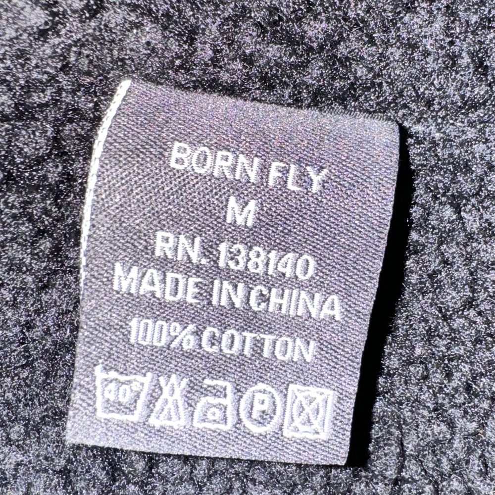 Born fly coated black denim/ jean jacket with gold hardware - Picture 10 of 12
